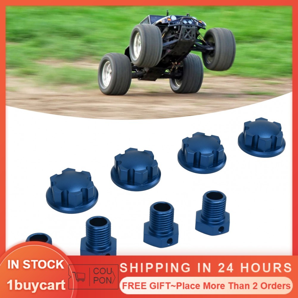 1buycart1 RiToEasysports 17mm RC Wheel Hubs Hex Kit Bộ chuyển đổi hợp kim nhôm để nâng cấp 1/10 (Màu đỏ)