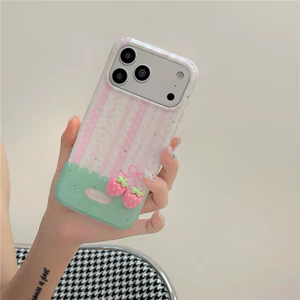 IPhone 17 Pro max Họa tiết sọc hoa văn TPU materia IMD xử lý Vỏ điện thoại