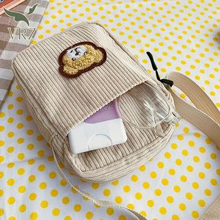 VRZ Di Động Corduroy Gấu Điện Thoại Túi Đeo Ngang Điện Thoại Di Động Ví Đựng Tiền Xu Thời Trang Túi Nhỏ Corduroy Mini Túi HOT