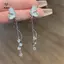 Bông Tai Dangle Hình Bướm Trắng Pha Lê - Quà Tặng Lãng Mạn Cho Tiệc Cưới