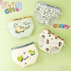 Quần Lót Khủng Long Trẻ Em Bé Trai Quần Đùi Cotton Kháng Khuẩn Mềm Mại Thoáng Khí Mặc Hàng Ngày Cho Trẻ Em