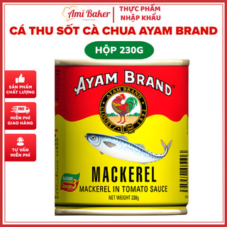 (XẢ HÀNG 50% 230G) Cá Thu Sốt Cà Chua Ayam Brand 230g/155g Cá Hộp Ăn Liền Tiện Lợi Đậm Vị Dinh Dưỡng Date 8/2026