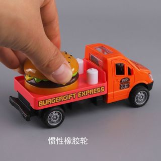 Quán Tính Nhà Chơi Trẻ Em Mô Phỏng Bánh Xe Vận Chuyển Burger Đồ Chơi Xe Ô Tô Kem Mở Cửa Thức Ăn Nhanh Xe Tải