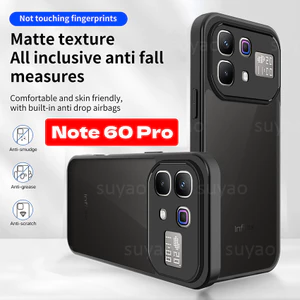 Dành Cho infinix Note 60 Pro 60Pro 5G 2026 Ốp Điện Thoại Mờ Màu Đen Chống Sốc PC TPU Vỏ Note60Pro Note60 Trong Suốt Trong Suốt Trong Suốt Bảo Vệ Mặt Sau