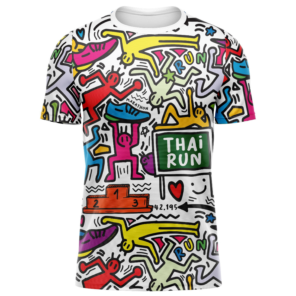 Áo Thun Thể Thao Thairun Alien Run Mùa Hè, Thoáng Khí Cho Nam và Nữ