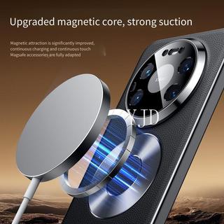 Ốp Lưng Cho Huawei Mate 80 Pro Da Đôi Vòng Hút Từ Tính Chống Rơi Vỏ Điện Thoại