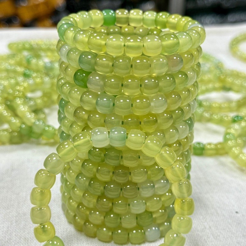 Vòng tay mã não xanh nho, Vòng tay hạt già Niche tươi