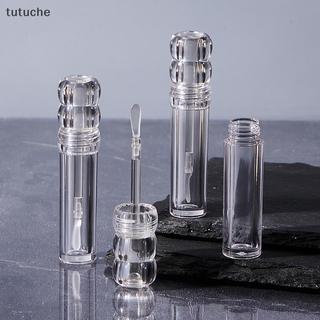 Tutu Trống 3.5ml Ống Son Bóng Trong Suốt Có Bàn Chải Silicon Tròn Mỹ Phẩm Son Bóng Ống Trong Suốt Son Dưỡng Môi Chai Có Thể Đổ Lại VN