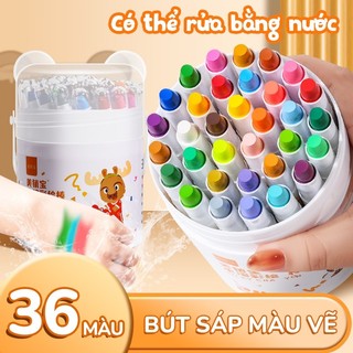 Màu Sáp Dầu 36/48 Màu – Bút Sáp, Sáp Màu Cho Học Sinh, Màu Tươi Sáng, Dễ Vẽ Sáng Tạo DIY