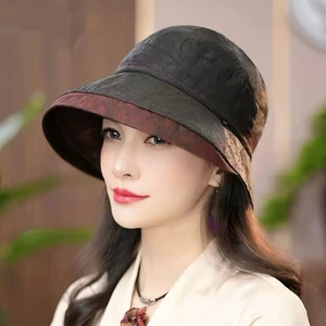 Nón che nắng nữ 58359 / Sợi mây thơm lụa / Nón Hepburn của phụ nữ / Đôi mặt mặc đôi / Mùa xuân và mùa hè chống nắng mũ che nắng / Mũ ngô nặng YE6733