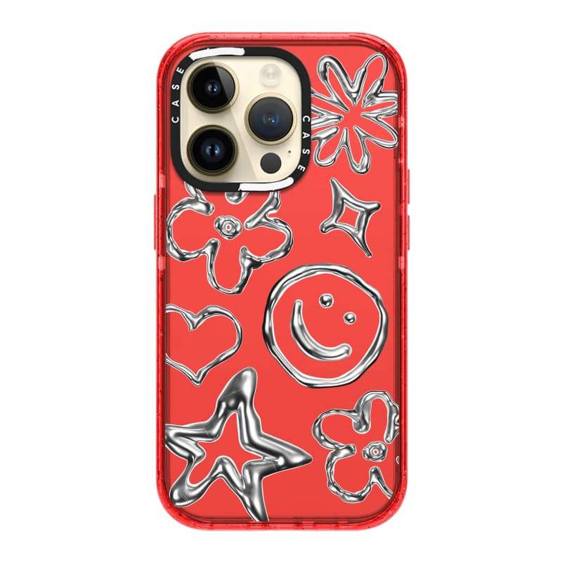 CASECASE X Mặt cười nước Cam / Đỏ / Perri Bộ sưu tập kẹo tím Màu sắc trong suốt Cứng hút từ tính Vỏ tác động cho Apple IPhone 13 14 15 16 17Pro Max Plus Có hộp