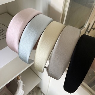 Hululu - Băng đô satin bóng xếp ly phong cách Pháp, đơn giản dễ thương
