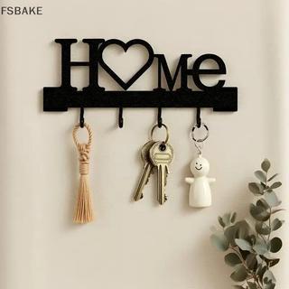 [FSBAKE] Hộp đựng chìa khóa hình "Home Love" có móc - Giá treo tường không khoan, Dụng cụ sắp xếp kim loại để trang trí phòng khách, Key Ra | Móc treo chìa khóa KCB