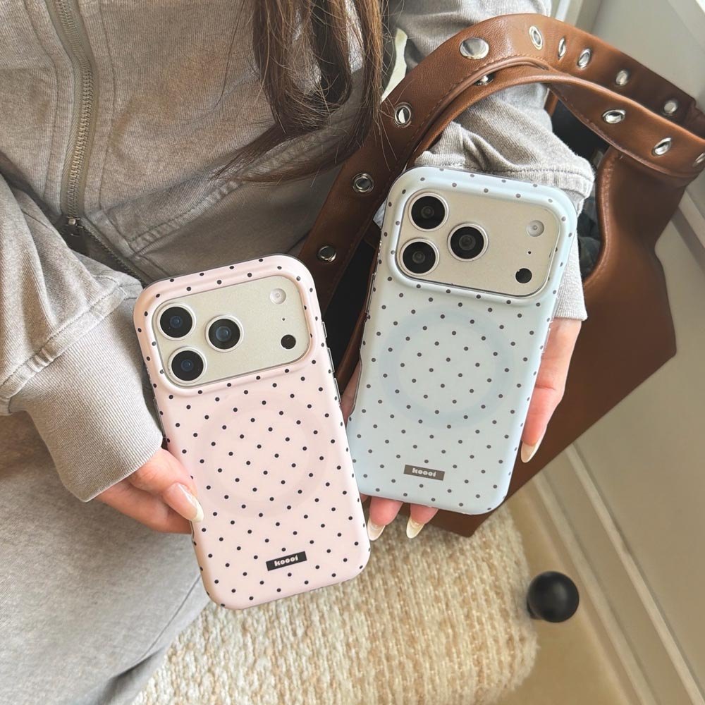 Ốp Lưng Cứng Tương Thích Với iPhone 13 14 14Pro 14ProMax 15 15Pro 15ProMax 16 16Pro 16ProMax 17 17Pro 17ProMax Vỏ Nam Châm Họa Tiết Điểm Sóng