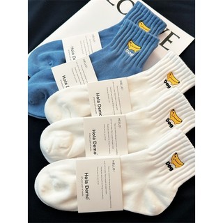 Tất giữa ống cotton nguyên chất, hút mồ hôi, khử mùi, phù hợp nam nữ và thể thao