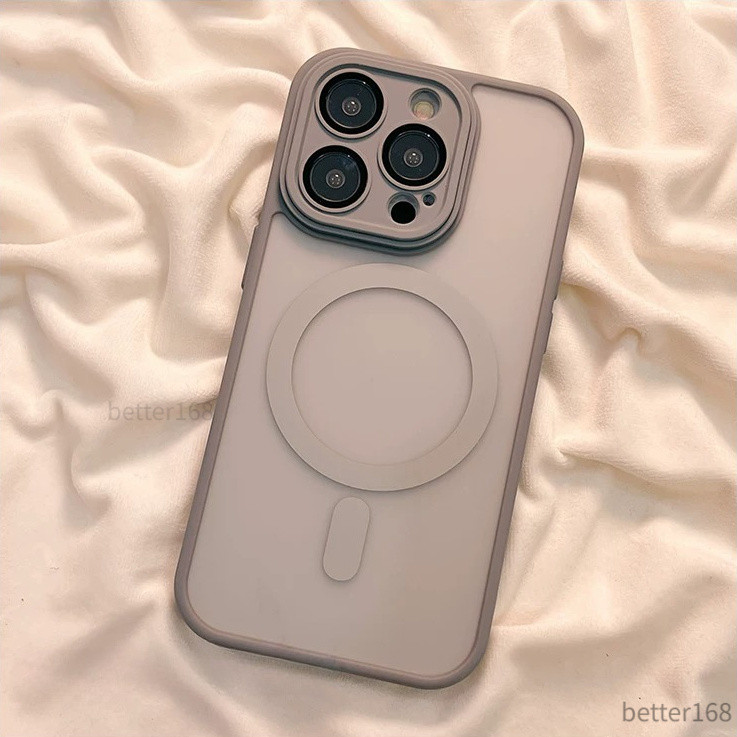 Ốp Điện Thoại Túi Khí Chống Rơi Màu Đen Nhám Hít Nam Châm Cho iPhone 17/16/15/14/13/12 pro MAX iPhone 13 pro iPhone 11