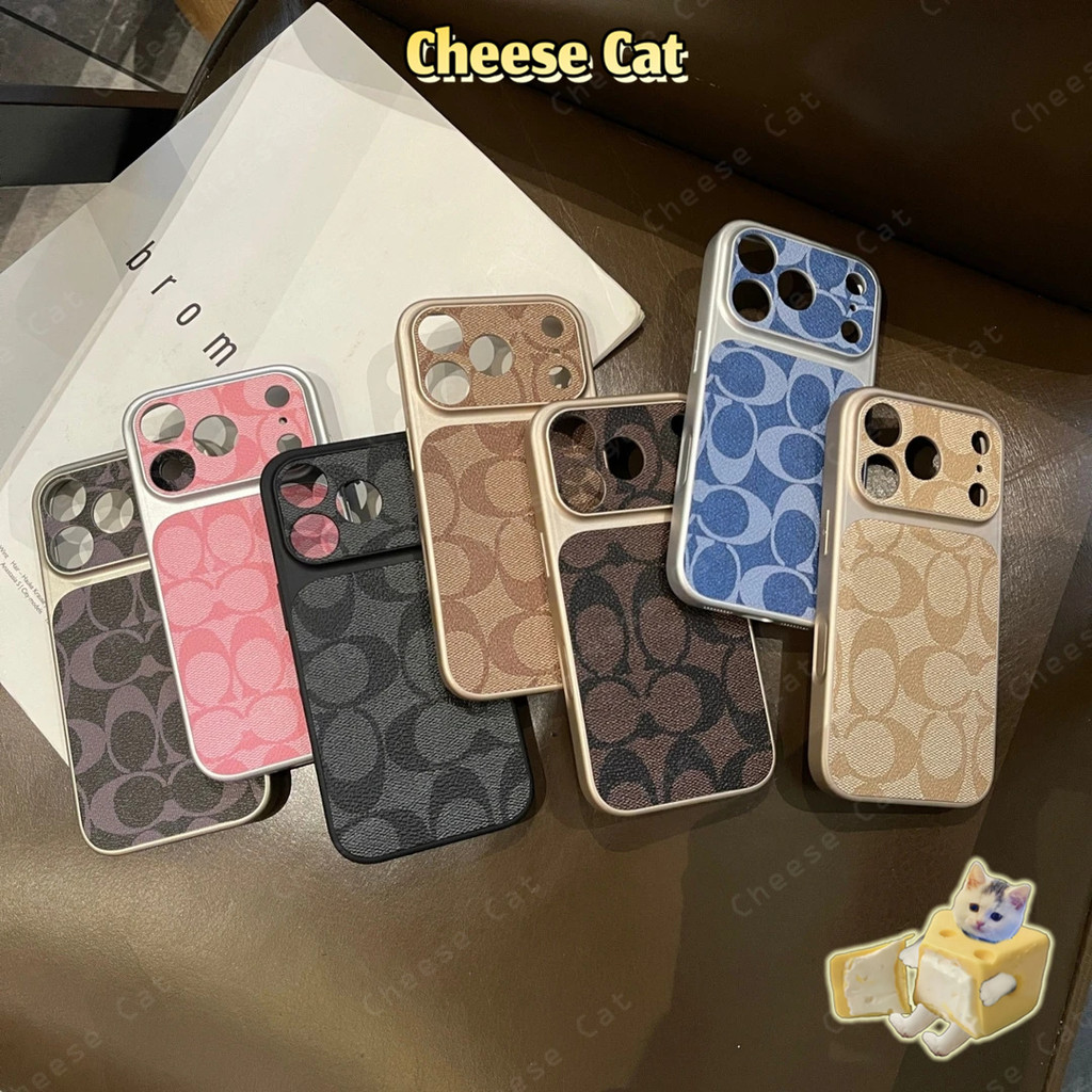 Ốp bảo vệ da thời trang tên tuổi lớn Ánh Sáng sang trọng xu hướng iPhone cho iPhone 17 16 15 12 11 14 13 Pro Max
