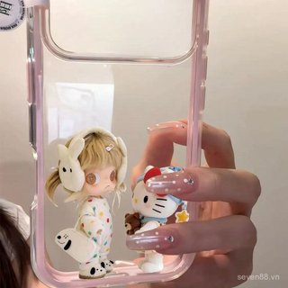 Ốp Điện Thoại Thích Hợp Cho iPhone 11 12 13 14 15 16 17 Pro max Plus Air Blue Pink Gazi Sister kt Cat Vỏ Bảo Vệ Chống Sốc Bao Gồm Tất Cả V39I