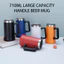 Bia kim loại hạng nặng Tankard 24oz Thiết kế chống mồ hôi Cắm trại và đi bộ đường dài ngoài trời