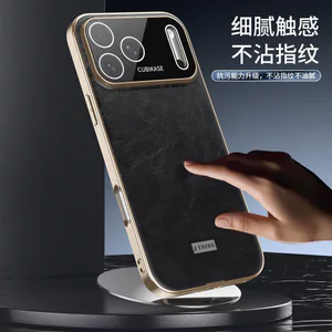 Ốp Điện Thoại Cho iPhone 17 16 15 14 Pro / Promax Khung Mạ Điện Da Trơn Chất Lượng Cao Bao Gồm Tất Cả Sốc @ -