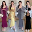 Bộ đồ bà bầu gồm váy và cardigan dáng rộng, phù hợp mùa hè