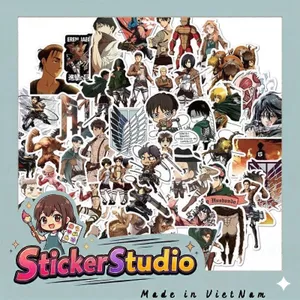 Set 10 Sticker Ngẫu nhiên Chống Nước Dán Laptop Vali Mũ Bảo Hiểm Sổ Tay
