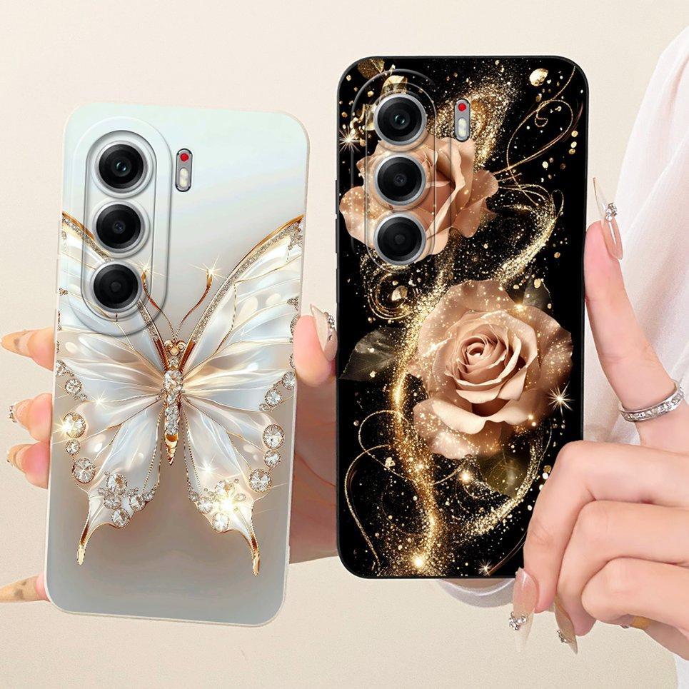 Dành Cho Tecno Camon 40 40Pro 4G 5G CM5 CM6 CM7 Ốp Điện Thoại Hoa Cúc Hoa Bướm Nơ Họa Tiết Vỏ Silicon Lỏng Ốp Lưng
