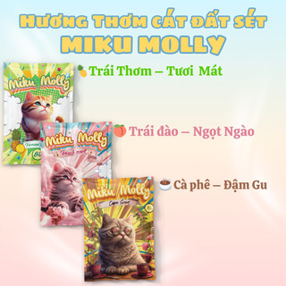 Cát vệ sinh cho mèo Miku Molly - cát vệ sinh đất cho mèo khử mùi, vón cục tốt - Ngáo Petshop