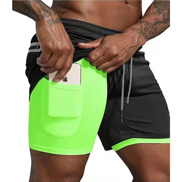 2024 Mới Nam Chạy Bộ Quần Short Nam 2 Trong 1 Quần Short Thể Thao Nam Hai Tầng Nhanh Khô Thể Thao Nam Quần Short Chạy Bộ Tập Gym Quần Short Nam