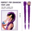 Yoo 26cm Dài Bím Tóc Giả Cho Cosplay Người Hâm Mộ Tiệc Dễ Dàng Lắp Đặt Bảo Trì Thấp Sợi Tổng Hợp