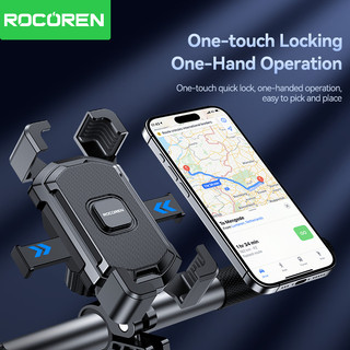 Rocoren Motocycle Giá đỡ điện thoại Gương chiếu hậu Giá đỡ điện thoại đa năng 4,5-7,2 inch Giá đỡ điện thoại di động Chống sốc