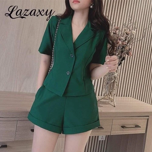 Set Vest Đùi Siêu Xinh Lazaxy cổ áo vest quần đùi chất vải thoáng mát phù hợp đIchơi dạo phố
