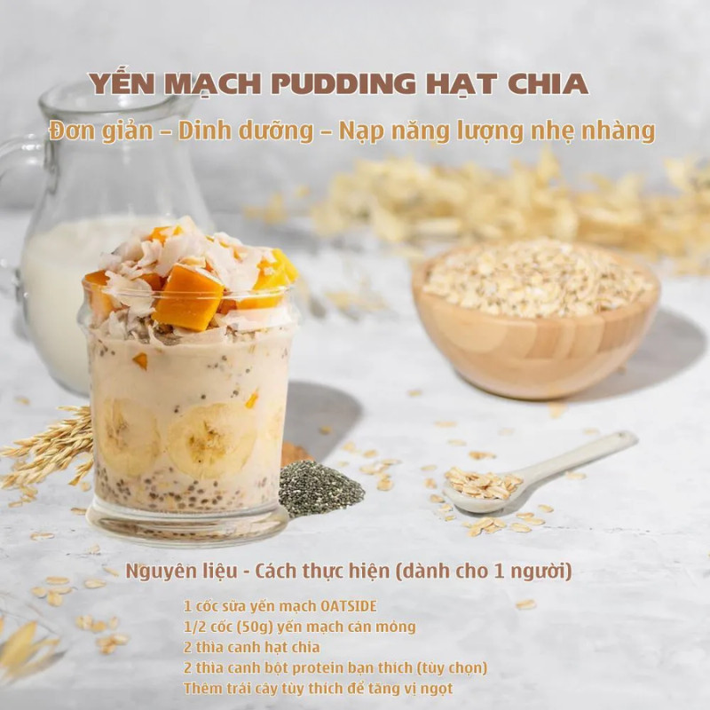 Sữa Yến Mạch OATSIDE Nguyên Chất Lốc 3 Hộp 180ml Thuần Chay Thơm Ngon Bổ Dưỡng