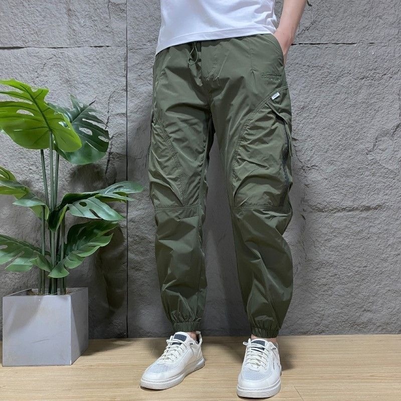 Quần nam phong cách jogger mùa xuân - hè, có dây rút eo tiện lợi