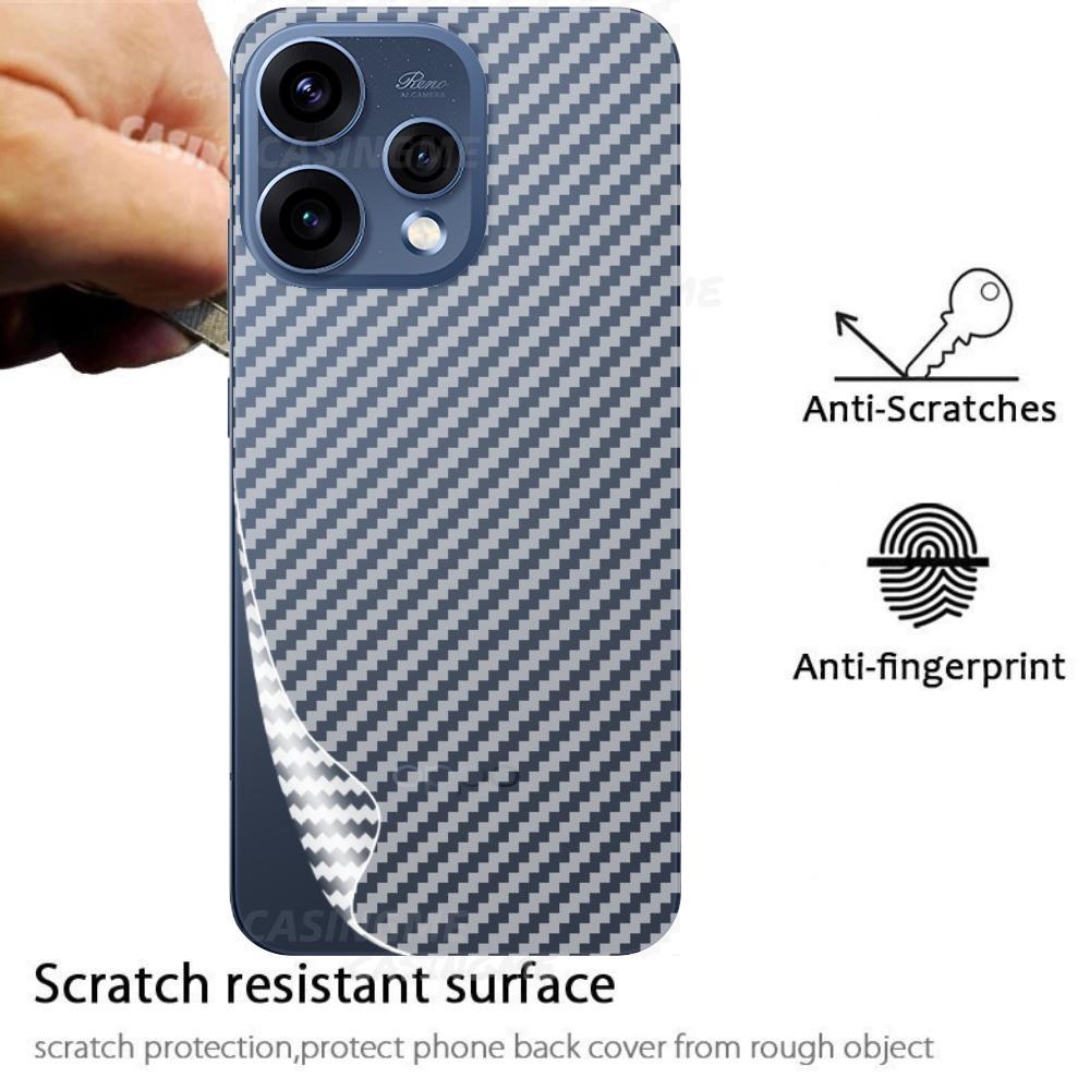 Oppo Reno 15 5G 2025 3D Mặt Sau Sợi Carbon Màn Hình Điện Thoại Mặt Sau Phim Cho Oppo Reno 15 Reno15 15Reno OppoReno15 Pro 15F F 5G Miếng Dán Bảo Vệ Màn Hình Sợi Carbon Phim