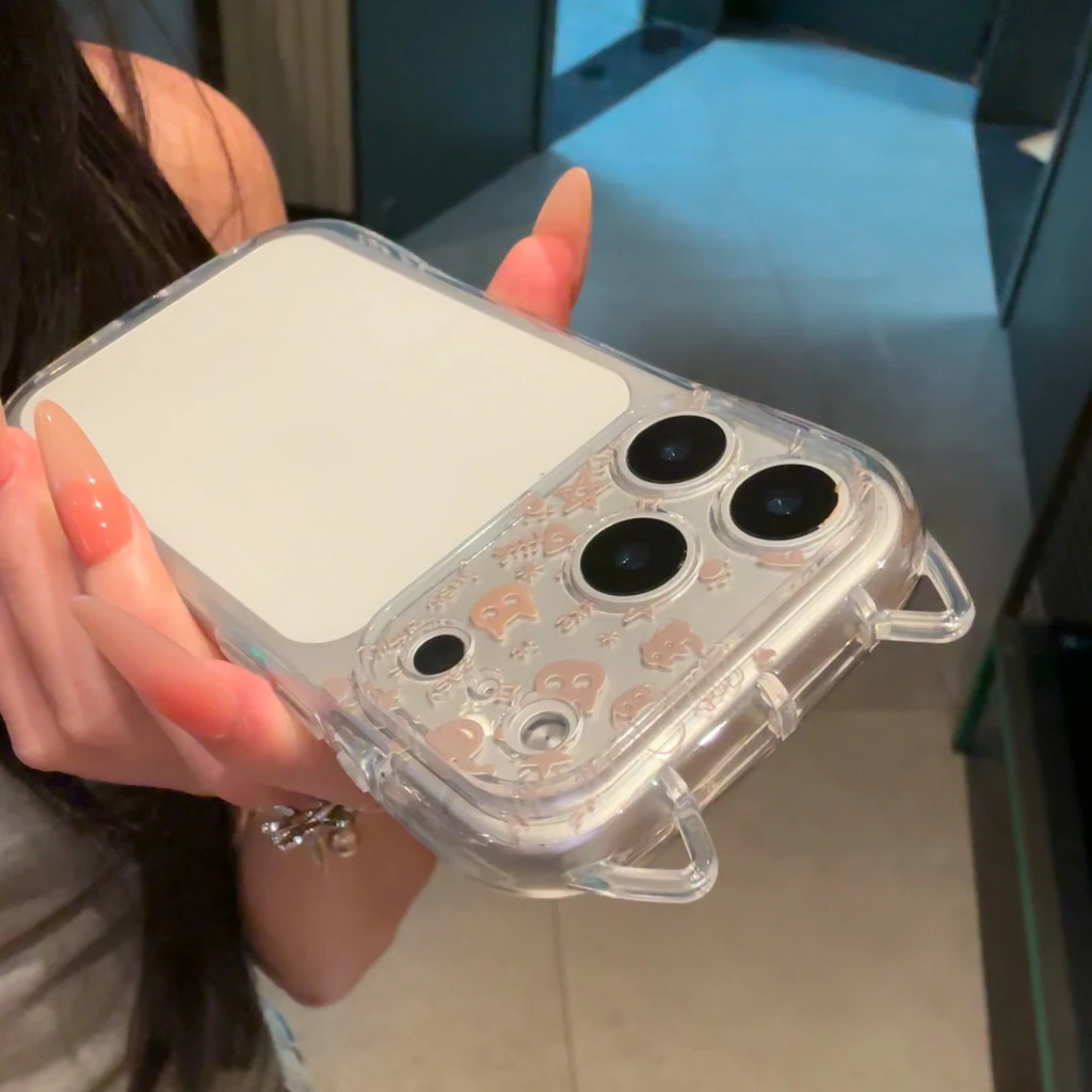 Mèo Xương Cá Thích Hợp Cho Apple 17Promax Vỏ Điện Thoại IP16 Tai Mèo 15 Trong Suốt 14 Nữ 13 Bìa Mềm 2025.12.24