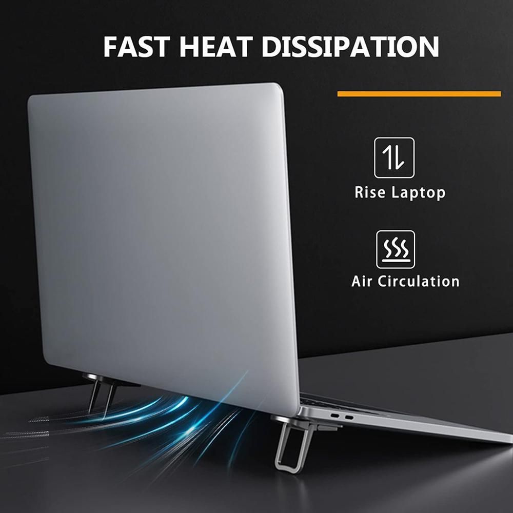 [ Bộ 2 Chiếc ] Chân Đế Tản Nhiệt Cho Laptop Có Thể Nâng Gập 2 Nấc Điều Chỉnh, Phù Hợp Cho Bàn Phím, Máy Tính