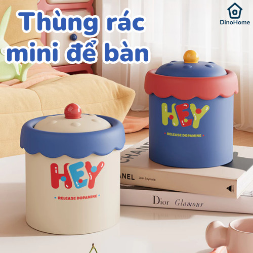 Thùng Rác Mini Để Bàn, Hộp Đựng Đồ Đa Năng, Tiện Lợi Cho Học Tập Và Làm Việc
