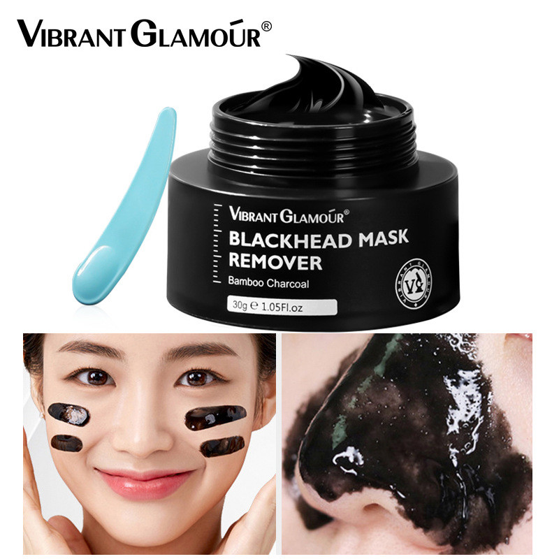 VIBRANT GLAMOUR Than tre Loại bỏ mụn đầu đen Miếng dán mũi rách / Mặt nạ mũi Làm sạch sâu 12.25