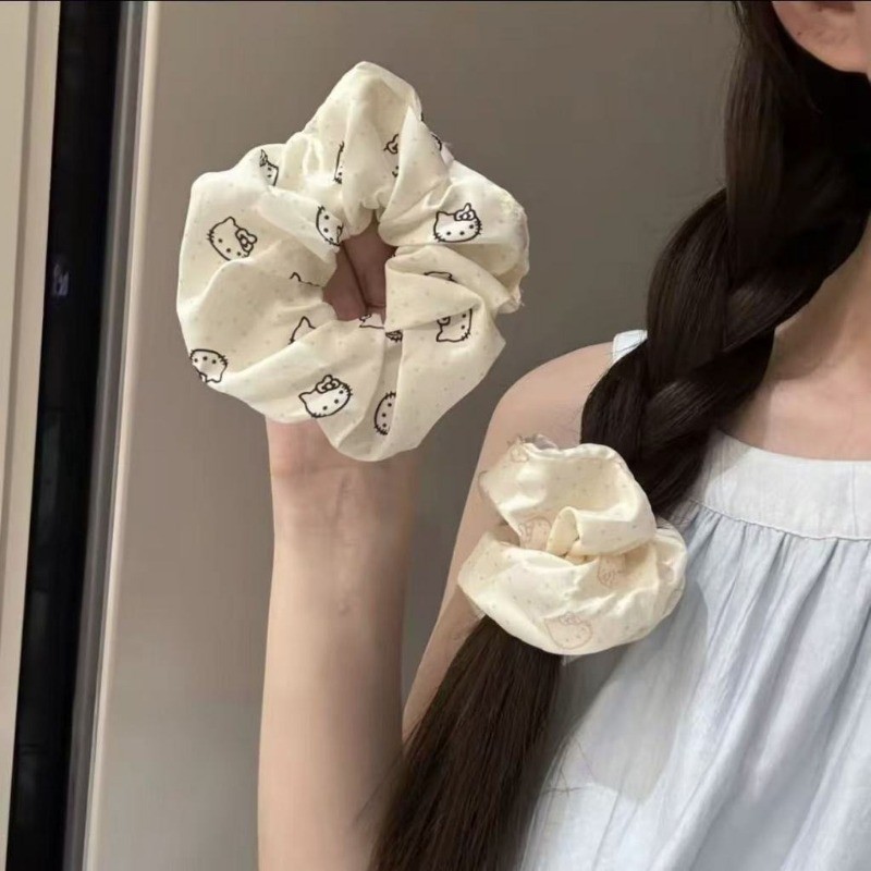 Phụ kiện tóc hình mèo ruột lớn,style Hàn Quốc, phù hợp với kiểu đuôi ngựa