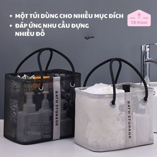Giỏ Xách Lưới Đựng Đồ Cá Nhân Phòng Tắm - Chất Liệu Chống Nước, Nhanh Khô, Có Thể Xếp Gọn