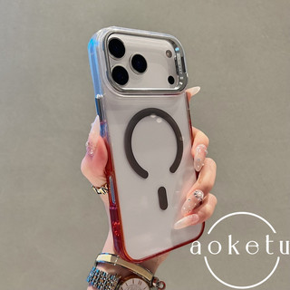 Hút từ tính gradient trong suốt thích hợp cho vỏ điện thoại Apple 17promax giá đỡ ống kính tích hợp iPhone 16 siêu mỏng 15pro / 14 / 13 bao gồm tất cả vỏ cứng chống rơi