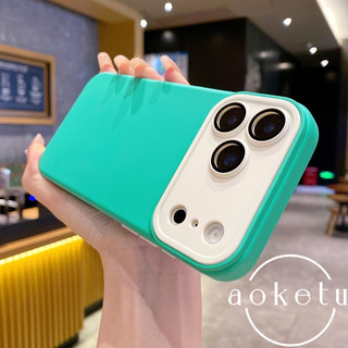 Ốp điện thoại cảm giác da cửa sổ lớn chặn màu 2 trong 1 phù hợp cho iPhone 11 12 13 14 15 16 17 Pro Max mờ bao gồm toàn bộ gương bảo vệ chống rơi