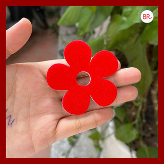 Set 10 bông hoa xốp nhung đỏ điểm xuyến không gian tết 6cm,phụ kiện trang trí Tết,hoa làm đồ thủ công handmade DIY