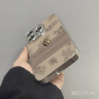Toàn Màn Hình Camellia Thích Hợp Cho 17promax Độc Đáo 16 Phong Cách Mới 15 Ốp Lưng Điện Thoại iPhone13 Gương Sáng Tạo