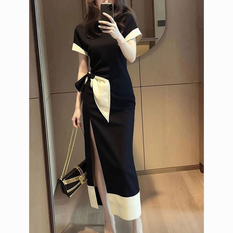 Đầm thiết kế cao cấp phong cách Pháp, màu đen, dáng ôm sát body, phù hợp thời trang nữ đẹp mắt