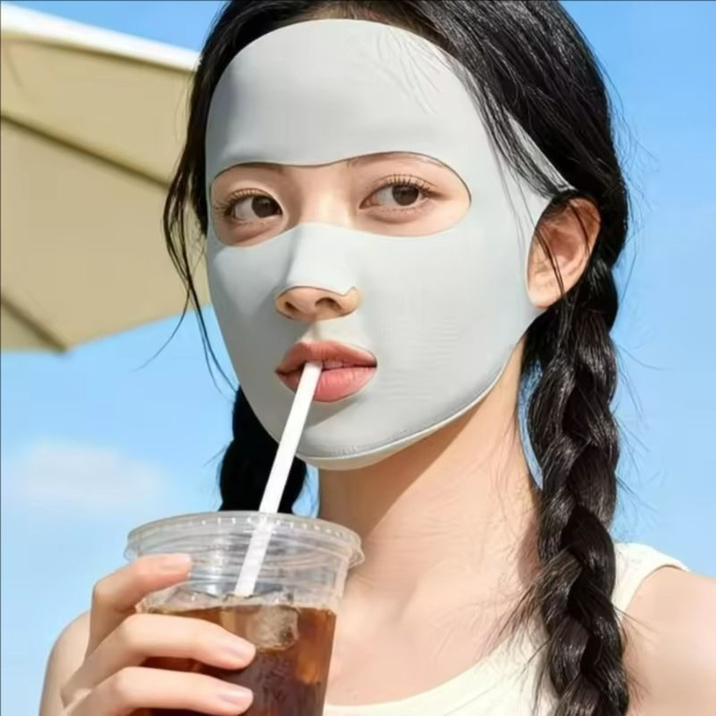 Mặt nạ chống nắng mùa hè từ nylon 98%, co giãn bốn chiều, UPF 50+, nhẹ và thoáng khí cho các hoạt động ngoài trời