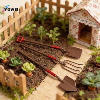 Bộ Dụng Cụ Xẻng Kim Loại Mini YOWEI Cho Nhà Búp Bê Làm Vườn 112 Tỉ Lệ 3 Chiếc Mẫu Trang Trí Cảnh VN