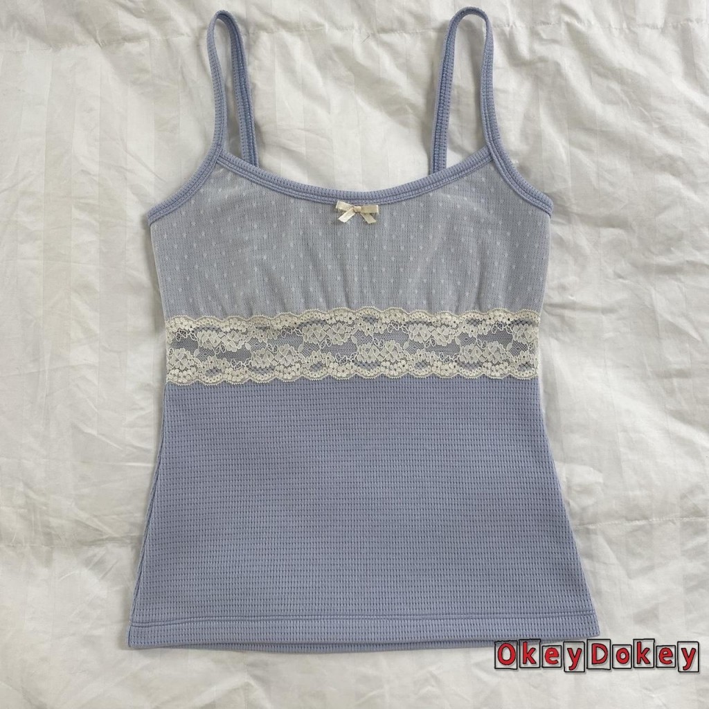 Áo yếm ren slim fit phong cách Y2K ngọt ngào, phù hợp mùa hè
