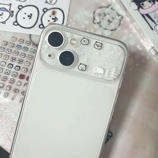 Dễ Thương Tuyết Cảnh Gấu Trường Hợp Điện Thoại Cho iPhone 17 16 15 14 13 12 11 Pro Max X XR XS Max